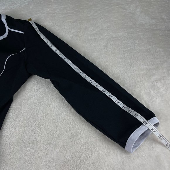 Anthony Richards‎ Wear To Work Blazer Jacket Womens Sz 16 Black White Open Front - Picture 8 of 10